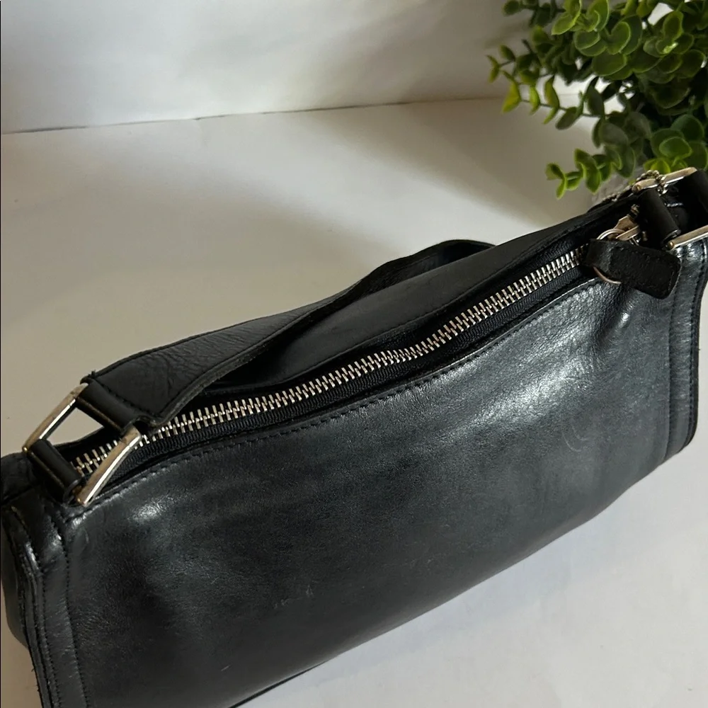 Black Leather Messenger Bag